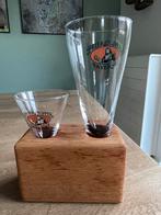 Blok met oude grolsch glazen - Peter Cuyper, Ophalen of Verzenden, Zo goed als nieuw, Glas of Glazen, Grolsch