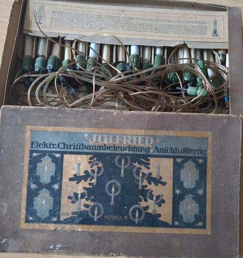 Antieke electrische Duitse kerstboom kaars lampjes 1921, Antiek en Kunst, Antiek | Lampen, Ophalen of Verzenden