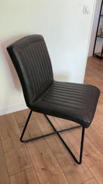 Eetkamerstoelen (set van 4) sirocco vintage pu donkergrijs, Ophalen, Zo goed als nieuw, Vier, Metaal