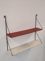 Vintage metalen Pilastro wandrekje metaal geperforeerd, Gebruikt, ., Ophalen of Verzenden, .