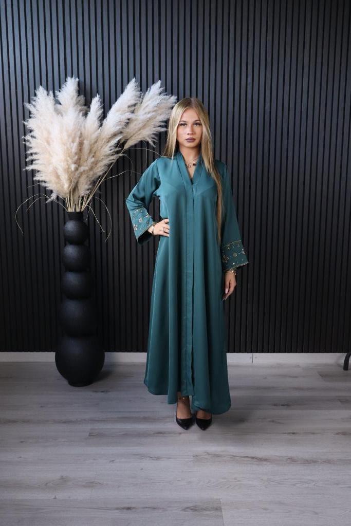 Marokkaanse jurk/kaftan/abaya, Kleding | Dames, Jurken, Nieuw, Maat 34 (XS) of kleiner, Groen, Onder de knie, Ophalen of Verzenden