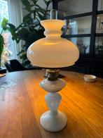 Antieke Olie petroleum lamp kosmos met Glazen Kap en Voetje, Antiek en Kunst, Ophalen
