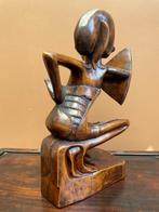 Art Deco - LEGONG DANSERES - houtsnijwerk Bali - Indonesië, Antiek en Kunst, Kunst | Beelden en Houtsnijwerken, Ophalen of Verzenden
