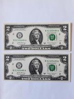 2x2 dollar 2027 opeenvolgend usa ongebruikt  kk f.26.5, Ophalen of Verzenden, Noord-Amerika