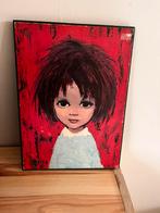 Vintage print op hout, Ophalen of Verzenden, Gebruikt, Print, Minder dan 50 cm