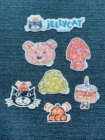 7 handgemaakte Jellycat stickers glitterend beschikbaar voor biedingen