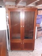 Vitrinekast, Kersenhout, Huis en Inrichting, Kasten | Vitrinekasten, Ophalen, 50 tot 100 cm, Modern, 150 tot 200 cm
