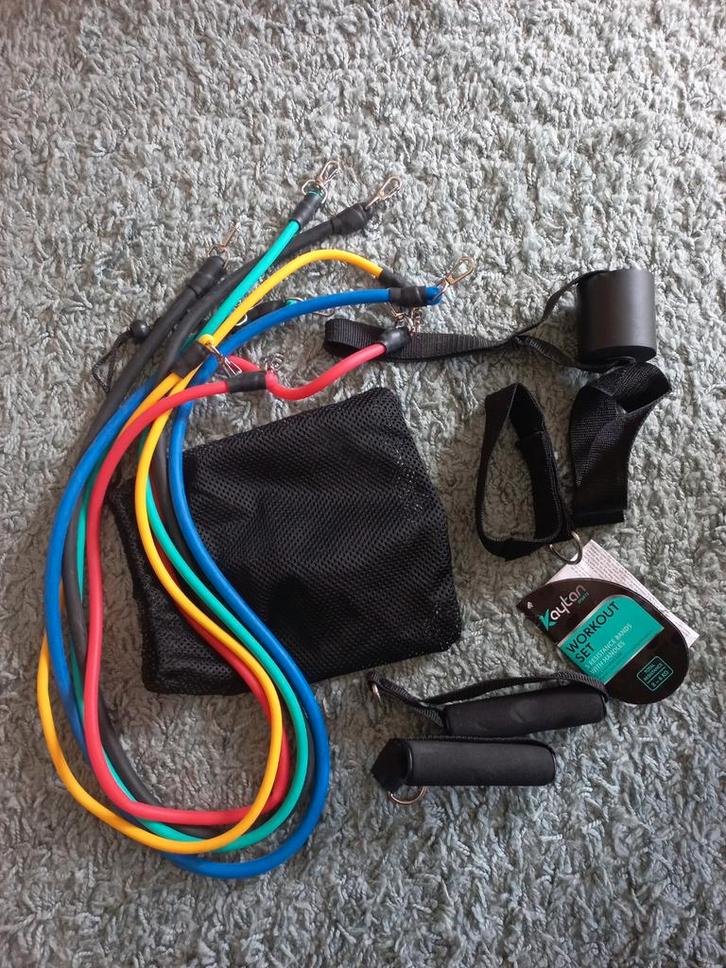 Kaytan weerstandsbanden 2 - 6 kg, workout set, Sport en Fitness, Fitnessmaterialen, Weerstandband, Ophalen