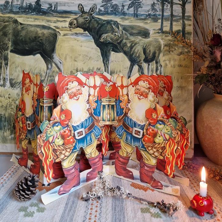 Zweedse Kerst Kabouter Versiering Vintage, Diversen, Kerst, Gebruikt, Ophalen of Verzenden