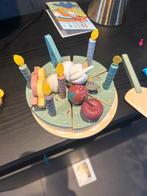 Houten Speelgoed Taart met Kaarsen en Fruit, Ophalen of Verzenden, Zo goed als nieuw, Knutselen
