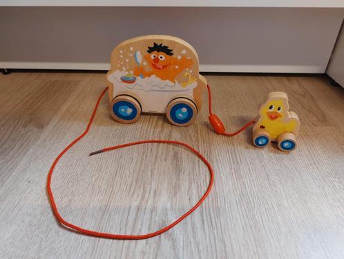 Sesamstraat Ernie houten trekfiguur, Kinderen en Baby's, Speelgoed | Houten speelgoed, Overige typen, Ophalen of Verzenden