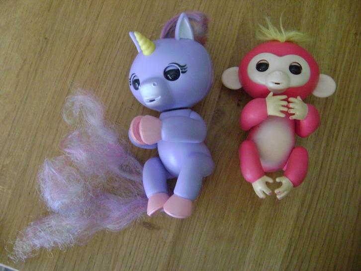 Fingerlings eenhoorn en aap, Verzamelen, Poppetjes en Figuurtjes, Gebruikt, Ophalen of Verzenden