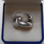 Zilveren royale Ti Sento ring maat krap 18.75 nr.1556, Sieraden, Tassen en Uiterlijk, Ringen, 18 tot 19, Verzenden, Zo goed als nieuw