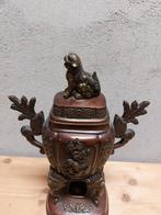 Wierrook brander met Shishi brons Japan Meiji, Antiek en Kunst, Ophalen of Verzenden