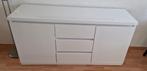 Zgan witte hoogglans MDF dressoir, Huis en Inrichting, Kasten | Dressoirs, Ophalen, 150 tot 200 cm, 25 tot 50 cm, Met deur(en)