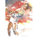 10 lithos " Badminton  " van Wim Hoogstraten , samen € 90, Nieuw, Racket(s), Ophalen of Verzenden