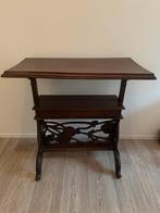 Mooi, oud naaitafeltje van donker hout, Huis en Inrichting, Ophalen, Gebruikt, 75 cm of meer, 60 cm of meer