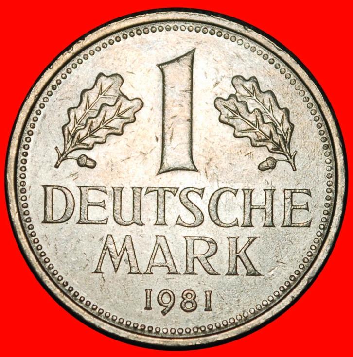 Ⰿ NOT COMMUNIST (1950-2001): GERMANY 1 MARK 1981D BAVARIA!, Postzegels en Munten, Munten | Europa | Niet-Euromunten, Losse munt