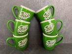 6 Cup a Soup bekers / mokken, groen/wit, 9,5 cm hoog, Huis en Inrichting, Keuken | Servies, Ophalen, Zo goed als nieuw, Overige stijlen