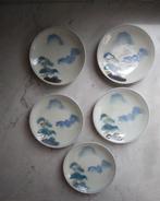 Arita Hizen Japan 5 schaaltjes diameter 16 cm vintage, Antiek en Kunst, Antiek | Porselein, Ophalen of Verzenden