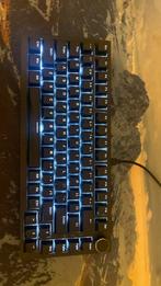 75% bedraad zwart toetsenbord met verlichting en volume knop, Computers en Software, Toetsenborden, Gaming toetsenbord, Ophalen of Verzenden