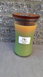 Woodwick kaars Evergreen large – ZGAN, Overige materialen, Ophalen of Verzenden, Zo goed als nieuw, Kaars