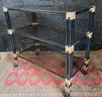 Gave vintage eighties barcart trolley Roche Bobois rookglas, Huis en Inrichting, Ophalen, Gebruikt, 50 tot 100 cm, Glas