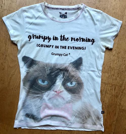 heerlijk t-shirt van Grumpy Cat mt.S (letters zachte opdruk), Kleding | Dames, T-shirts, Ophalen of Verzenden