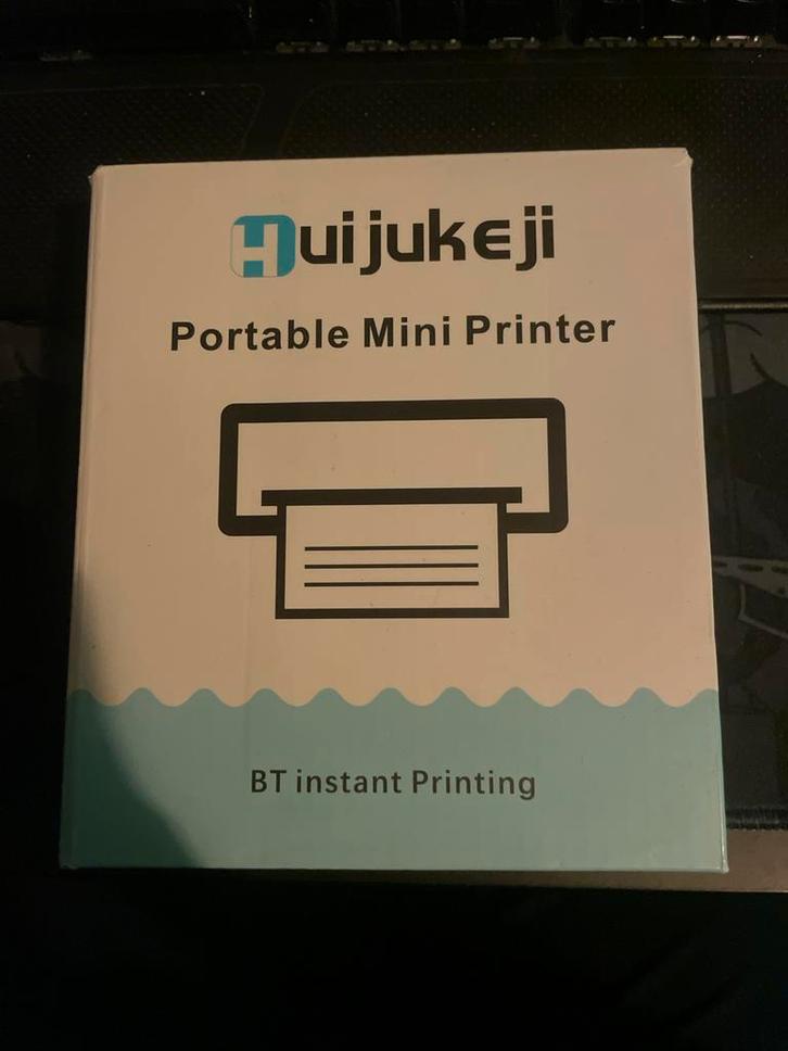 Draagbare Mini Printer - HUIJUKEJI, Computers en Software, Printers, Nieuw, Fotoprinter, Thermo-printer, Kleur printen, Draadloos