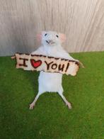 Opgezette muis I ️ YOU!  taxidermie taxidermy, Verzamelen, Dierenverzamelingen, Ophalen of Verzenden, Nieuw, Overige soorten, Opgezet dier