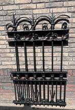 Antiek smeedijzer hekwerk, massief en zeer goed in de lak, Tuin en Terras, Ophalen, Gebruikt, IJzer, Sierhekwerk