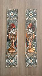 Retro Art Nouveau Tegeltableau [tegels Mucha deco vintage], Ophalen of Verzenden
