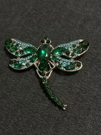 Vintage Libelle Broche met Strass, Sieraden, Tassen en Uiterlijk, Broches, Overige materialen, 4 tot 7 cm, Ophalen of Verzenden