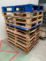 11 houten blokpallets..., Ophalen