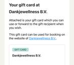 Dankjewelness sauna gift card, Eén persoon, Cadeaubon