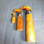 Houten vogels [toekan's] 3stuks, Ophalen of Verzenden, Gebruikt, Dier