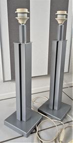 2 stalen Bony design tafellampen Industriële look,top design, Gebruikt, Ophalen of Verzenden, Metaal, 50 tot 75 cm
