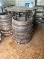 Sta tafels van antieke biertonnen, Ophalen of Verzenden, Gebruikt