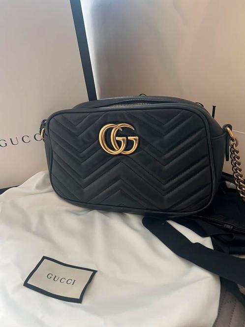 Gucci marmont small matelasse crossbody., Sieraden, Tassen en Uiterlijk, Tassen | Damestassen, Gebruikt, Schoudertasje, Zwart