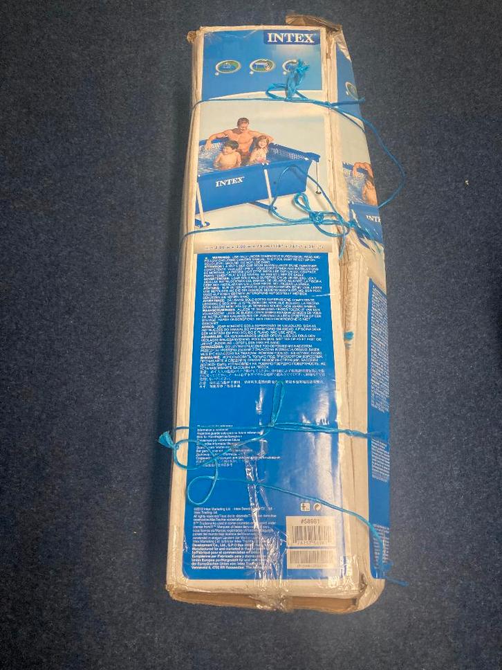 Intex Rechthoekig Opzetzwembad, 300 x 200 x 75 cm compleet, Tuin en Terras, Zwembad-toebehoren, Zo goed als nieuw, Afdekzeil, Ophalen