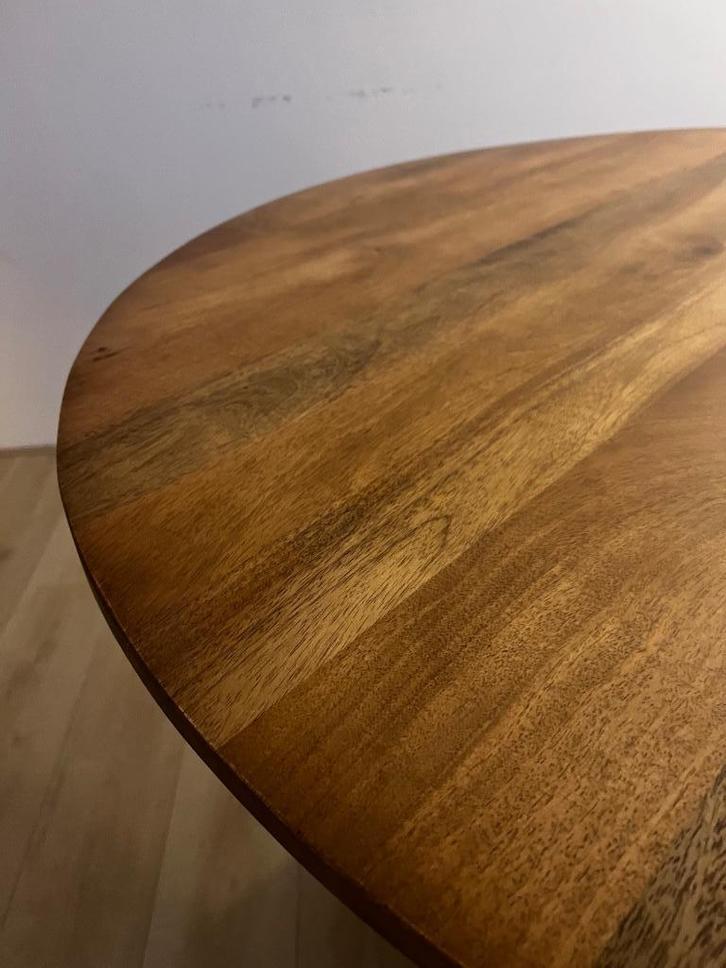 Ronde houten tafel (met gratis set stoelen), Huis en Inrichting, Tafels | Eettafels, Gebruikt, 100 tot 150 cm, 100 tot 150 cm