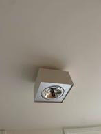 Moderne 2x plafondspot – vierkant design met AR111 spot, Halogeen, Gebruikt, Metaal of Aluminium, Ophalen of Verzenden