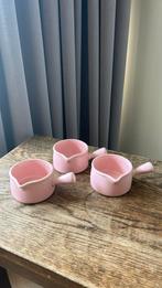 3 hele mooie saus bakjes roze vintage antiek, Verzenden, Overige typen, Zo goed als nieuw, Overige stijlen
