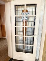 Oude deur met glas in lood, Ophalen, Gebruikt, 80 tot 100 cm, Binnendeur