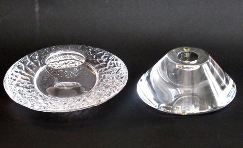 Orrefors en Nybro twee Sweden art glazen kandelaars., Antiek en Kunst, Antiek | Glas en Kristal, Ophalen of Verzenden
