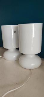 IKEA Lykta mushroom wit glazen tafellamp nachtlamp 2x, Minder dan 50 cm, Glas, Gebruikt, Ophalen of Verzenden