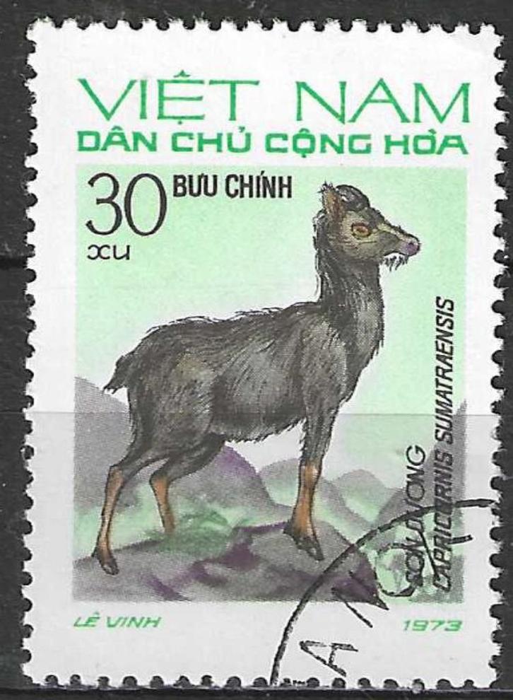 Noord-Vietnam 1973 - Yvert 791 - Wilde Dieren - 30 xu (ST), Postzegels en Munten, Postzegels | Azië, Zuidoost-Azië, Verzenden