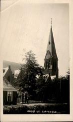 Sappemeer - Groet uit - Kerk, Verzamelen, Ansichtkaarten | Nederland, Ophalen of Verzenden, Voor 1920, Gelopen, Groningen