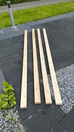 4 geschaafde vurenhouten balken (330x44x94), Doe-het-zelf en Verbouw, Hout en Planken, 25 tot 50 mm, Balk, Zo goed als nieuw, 300 cm of meer