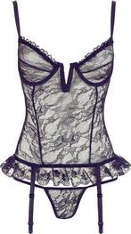Cotelli Colletion Jarretel Body maat 75B/S Zwart (542), Cotelli Collection, Ophalen of Verzenden, Zwart, Setje
